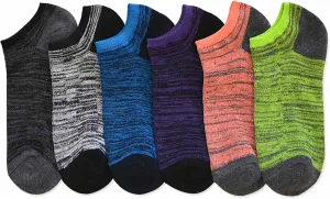 12 Pairs Women's Low Cut No Show Ankle Socks Neon Fashion Sports Casual 9-11