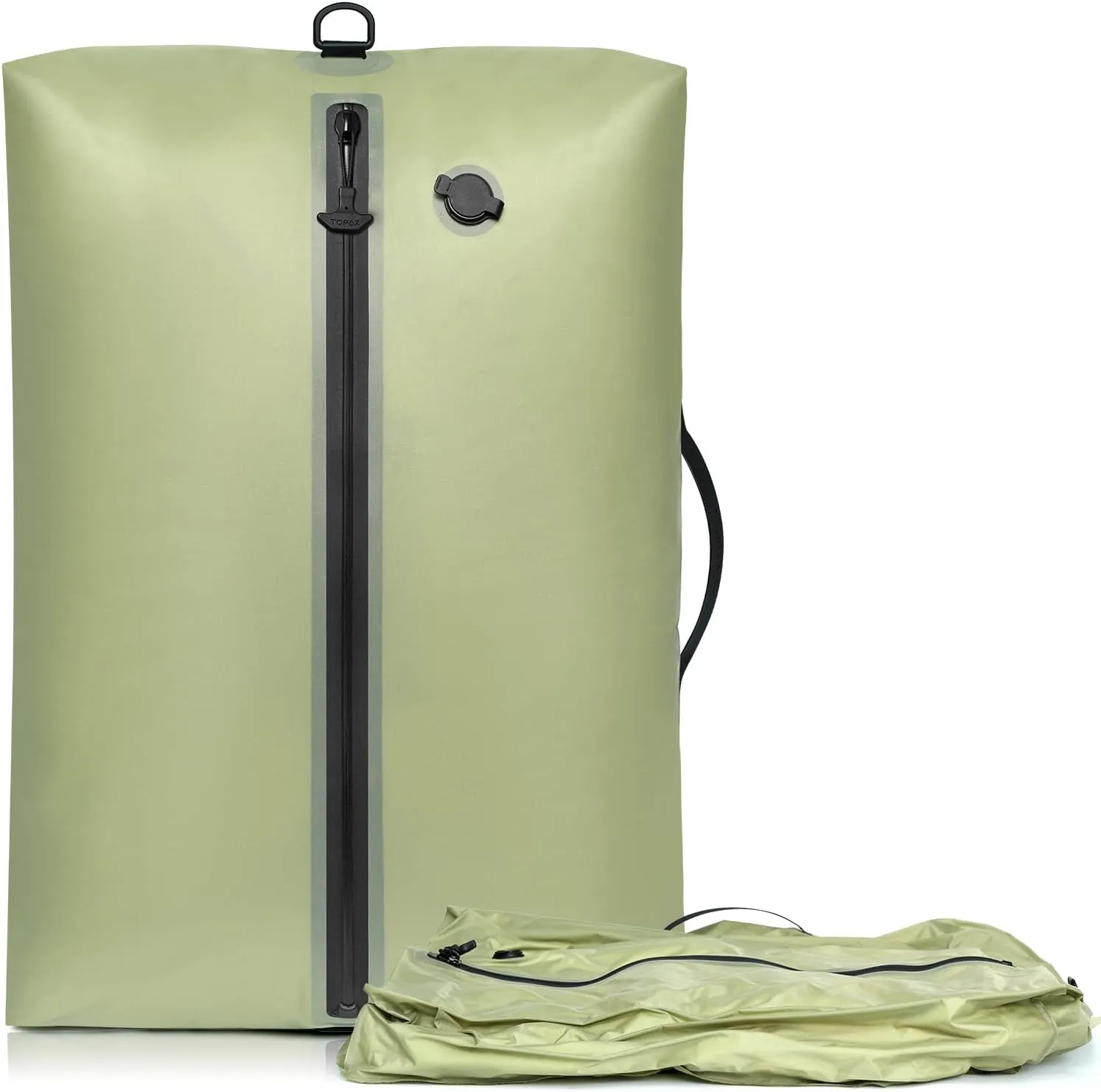 BAGAIL TPU Vacuum Bag for Travel, Reusable Compression Bag with IPX8 Waterproof Zipper, Save Space for Suitcase, Backpack and Carry on (Green, Large, No Pump)