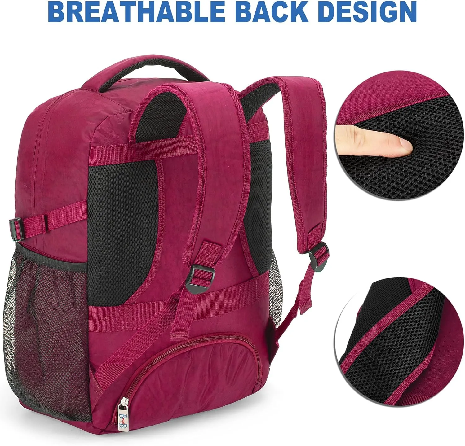 Boardingblue Under-Seat Backpack for Spirit, Frontier, American - Fits 18 x 13 x 8 Inches - Perfect Personal Item for Easy Air Travel - TSA Approved (Purple)