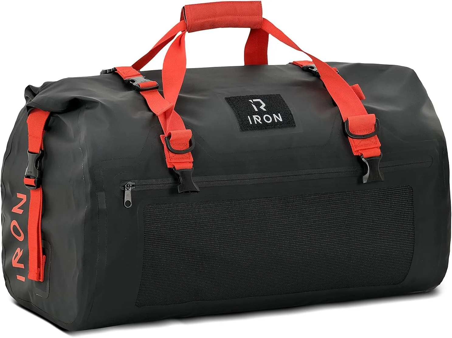 BORLENI Waterproof Motorcycle Dry Bag 500D PVC Motorcycle Dry Duffel Bag Luggage Tail Bag for Motorcycling Skiing Travel Hiking Camping (Black,30L)