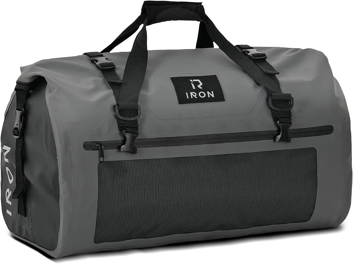 BORLENI Waterproof Motorcycle Dry Bag 500D PVC Motorcycle Dry Duffel Bag Luggage Tail Bag for Motorcycling Skiing Travel Hiking Camping (Gray,30L)
