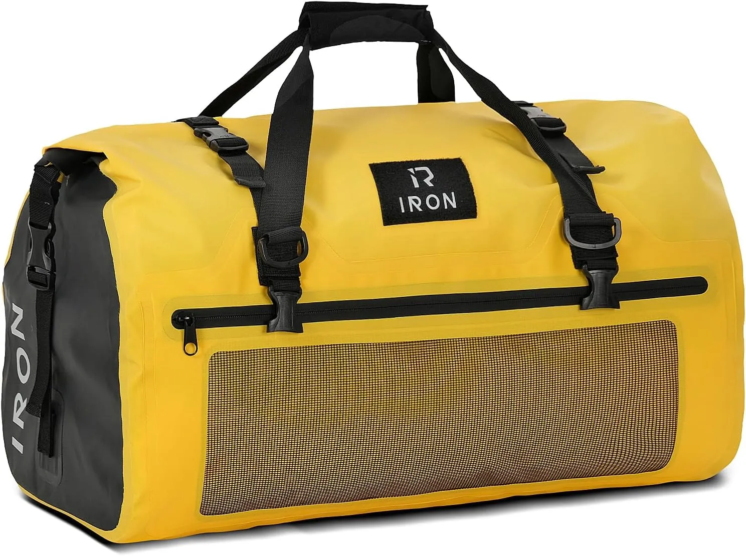 BORLENI Waterproof Motorcycle Dry Bag 500D PVC Motorcycle Dry Duffel Bag Luggage Tail Bag for Motorcycling Skiing Travel Hiking Camping (Yellow,30L)