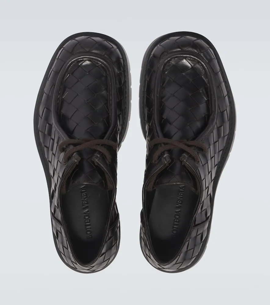 Bottega Veneta Haddock Intrecciato leather Derby shoes