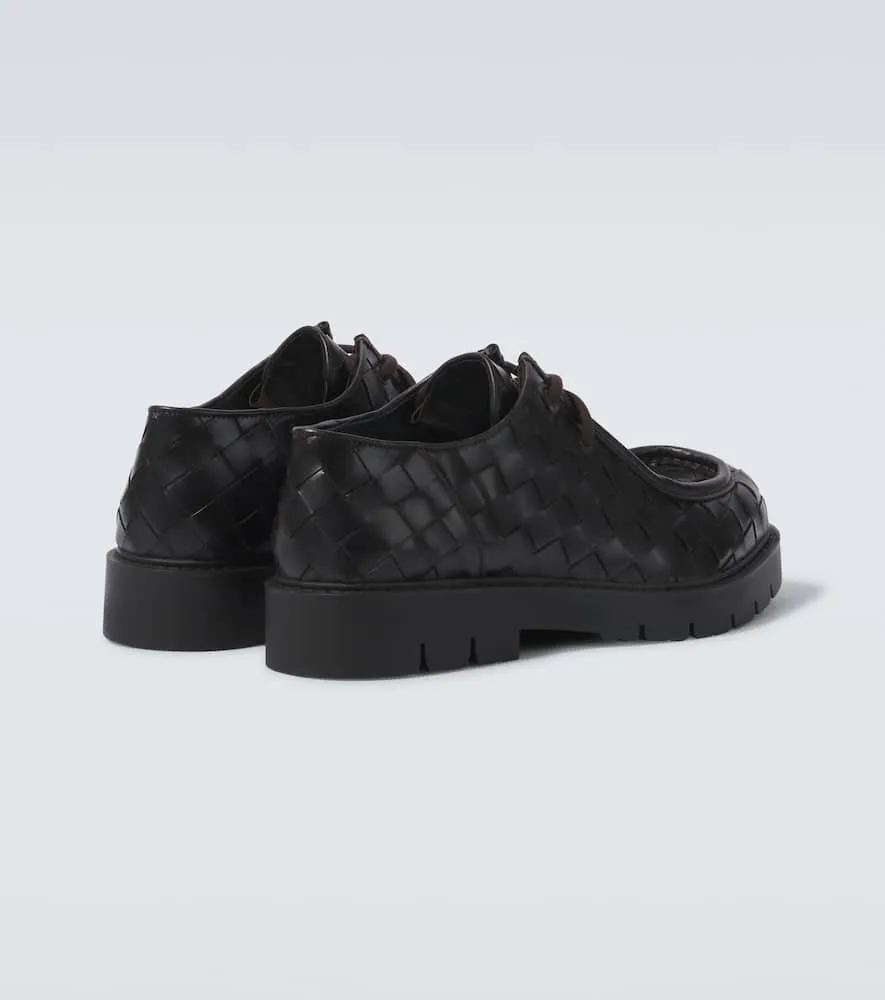 Bottega Veneta Haddock Intrecciato leather Derby shoes