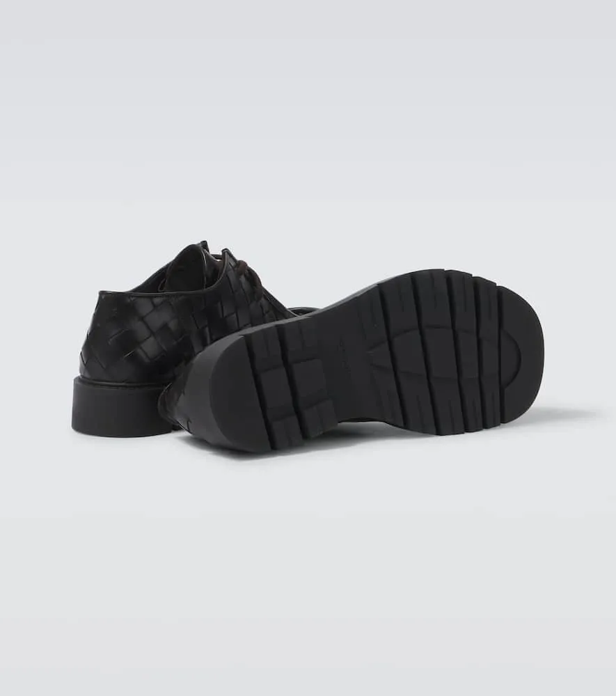 Bottega Veneta Haddock Intrecciato leather Derby shoes