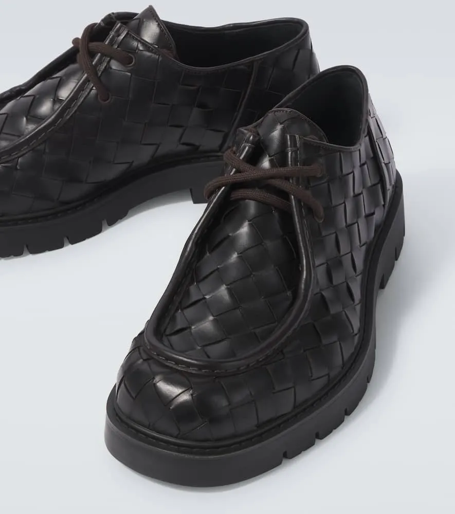 Bottega Veneta Haddock Intrecciato leather Derby shoes