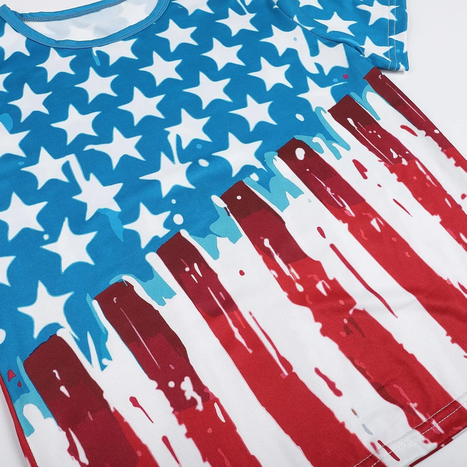 Boys Girls 3D Graphic 4th of July Shirts Funny American Flag Tshirts Kids Short Sleeve Tees 5-12 Years