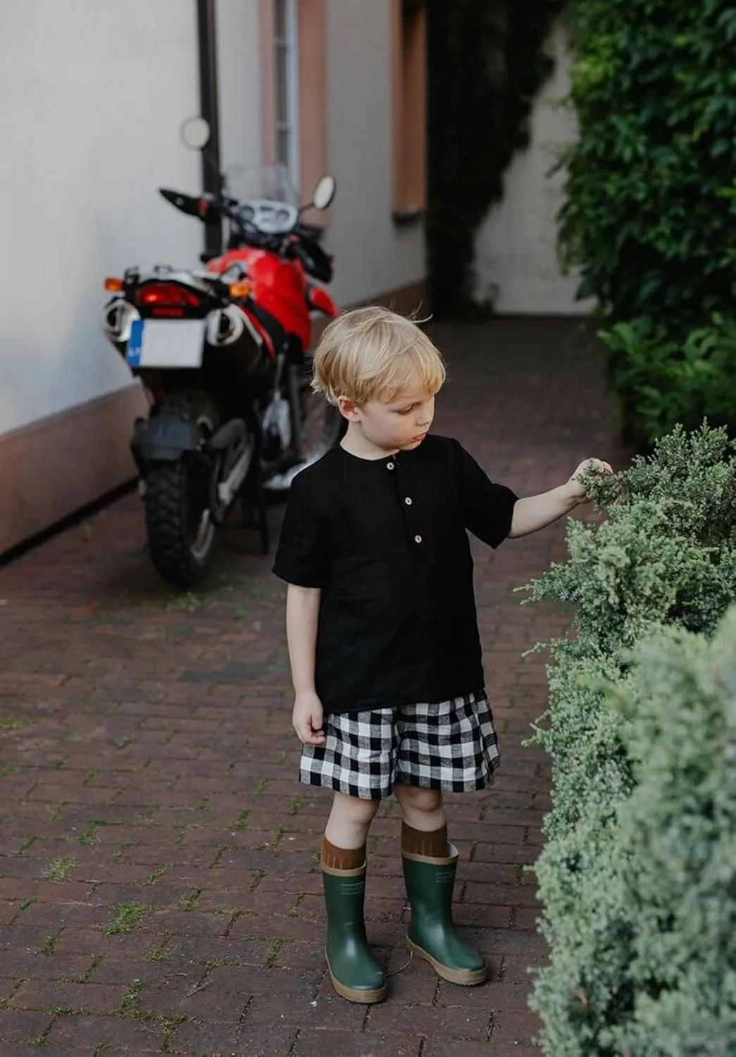 Boys Linen Henley Shirt for Kids Button Down Long Sleeve Dress Shirts Summer Beach Casual T Shirt