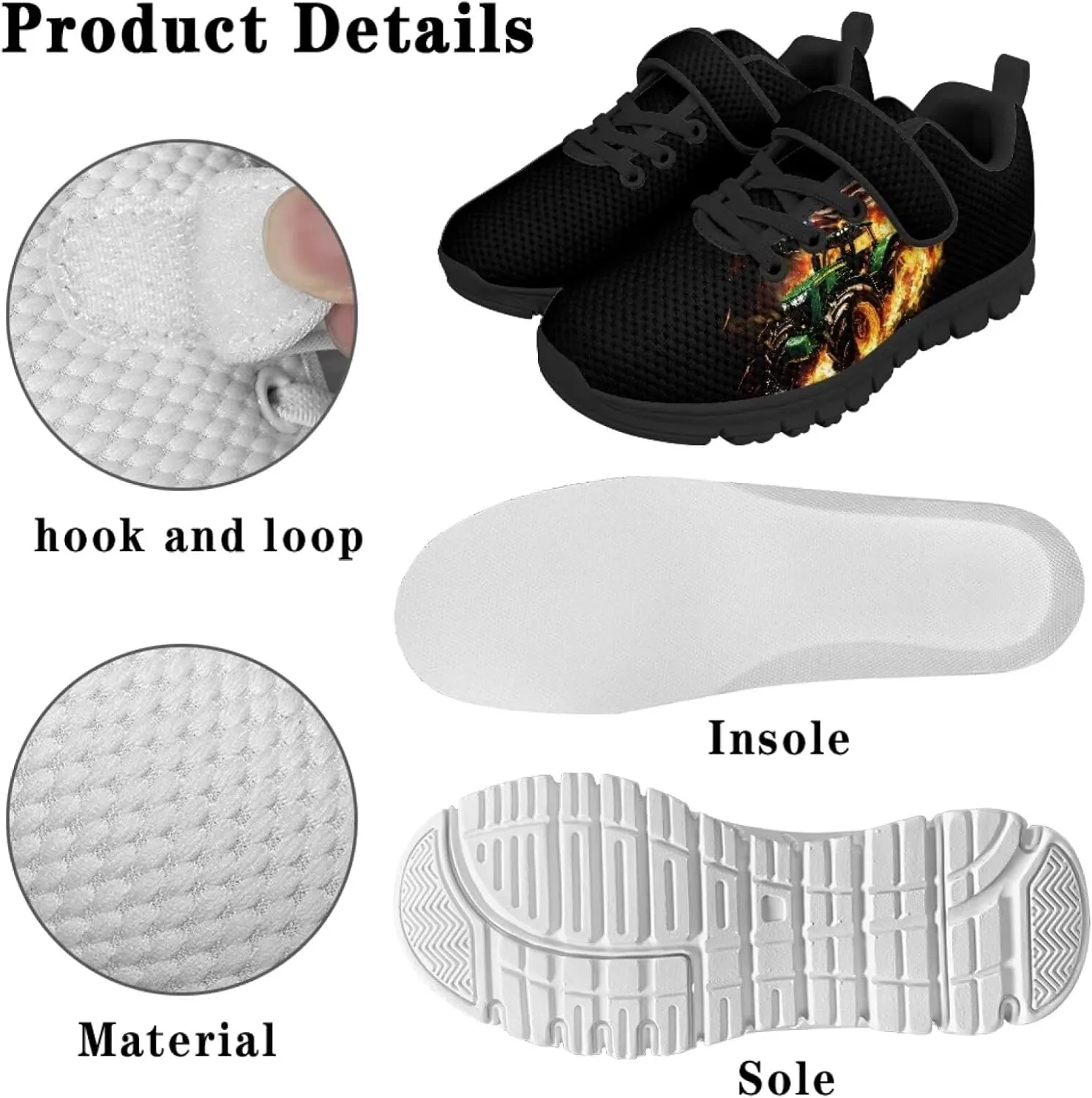 Boys Shoes Kids Sneakers Breathable Athletic Running Tennis Shoes for Little Kid/Big Kid US 11-2.5