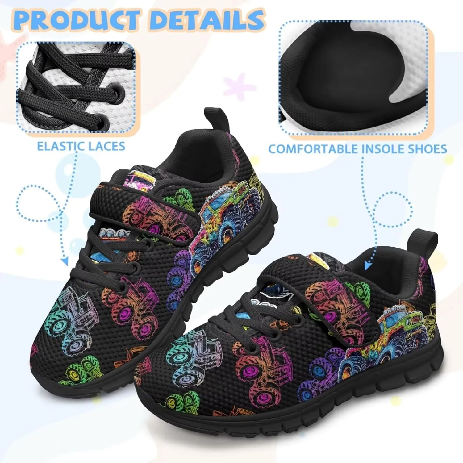 Boys Shoes Kids Sneakers Breathable Athletic Running Tennis Shoes for Little Kid/Big Kid US 11-2.5
