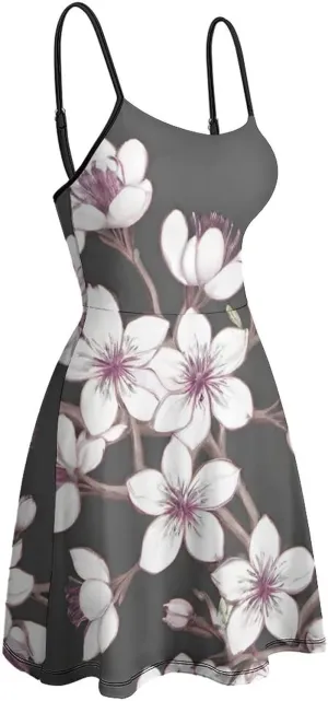 Casual Summer Tank Dress Sleeveless Fitted Beach Swing Dress