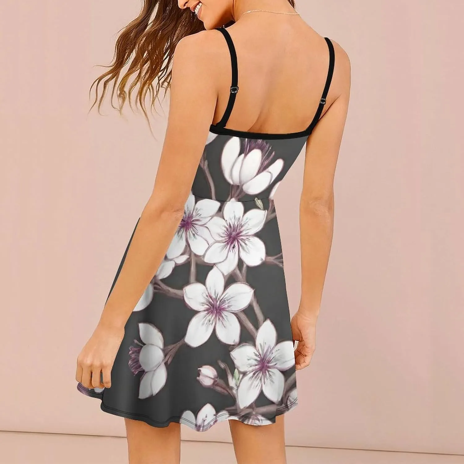 Casual Summer Tank Dress Sleeveless Fitted Beach Swing Dress