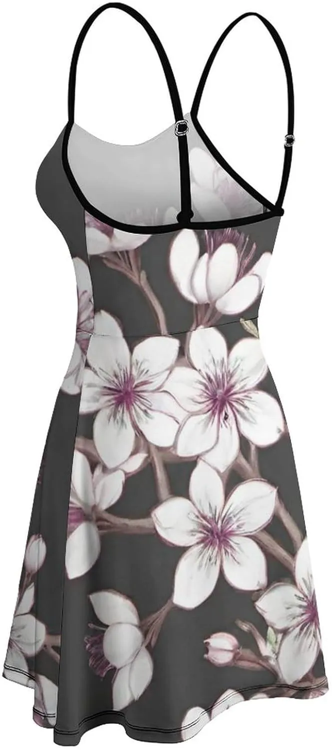 Casual Summer Tank Dress Sleeveless Fitted Beach Swing Dress