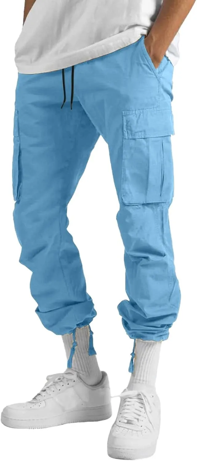 Chinos Trousers Men Linen Hiking Tactical Elastic Waist Smarty Skinny Public Wide Leg Casual Motorcycle with