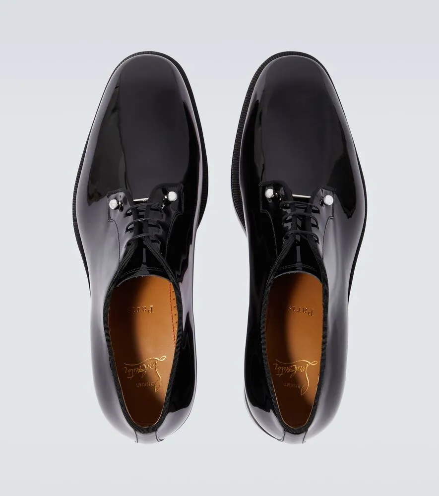 Christian Louboutin Chambeliss patent leather Derby shoes