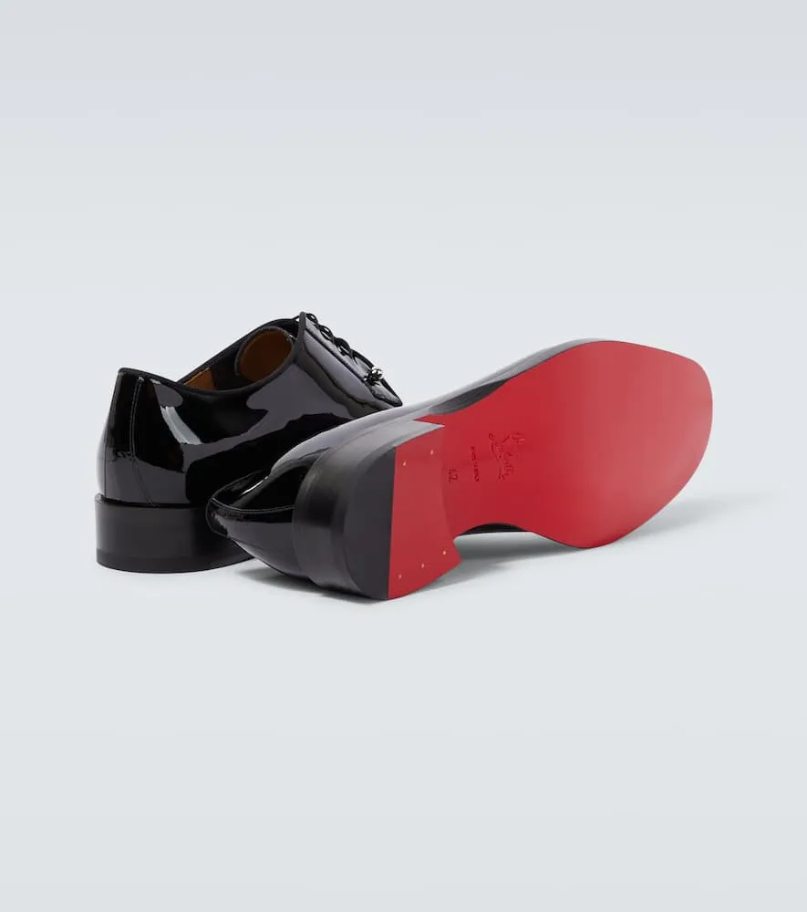 Christian Louboutin Chambeliss patent leather Derby shoes