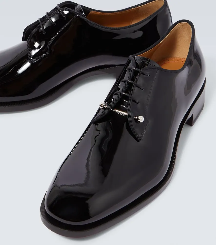 Christian Louboutin Chambeliss patent leather Derby shoes