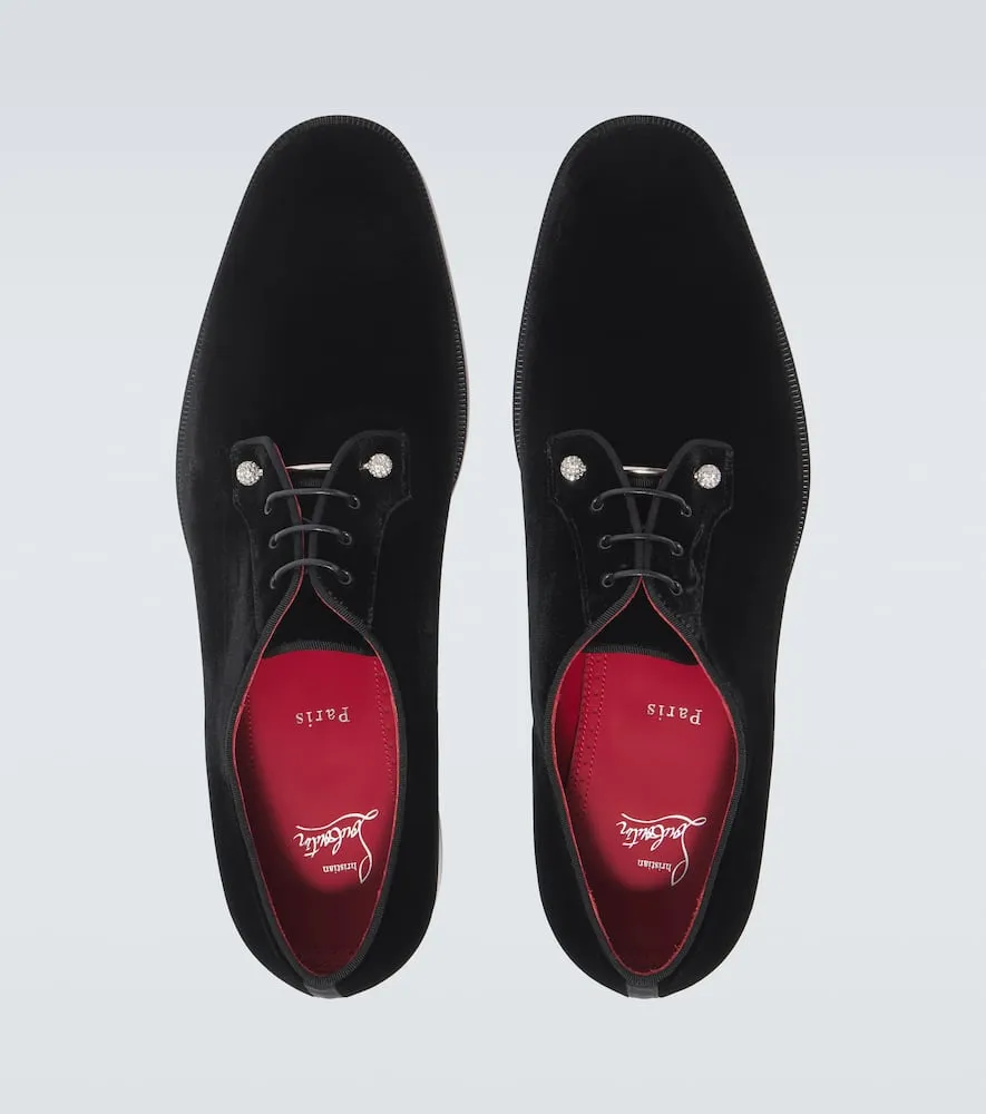 Christian Louboutin Chambeliss velvet Derby shoes