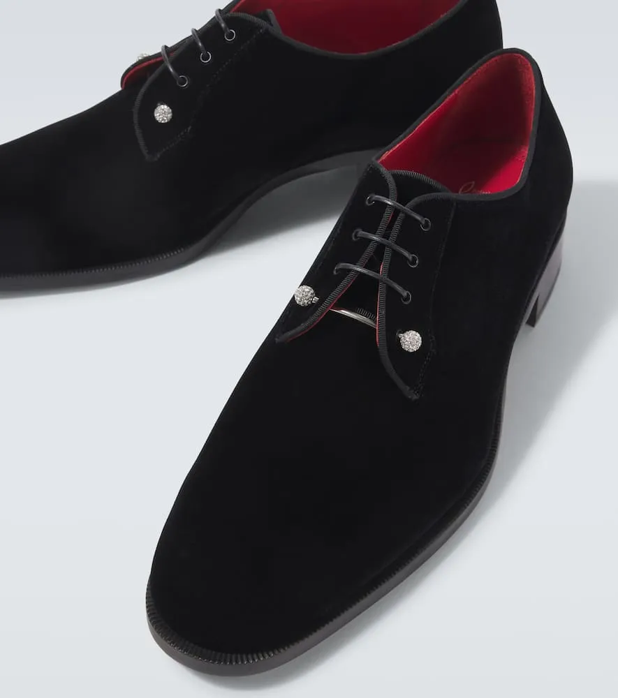 Christian Louboutin Chambeliss velvet Derby shoes