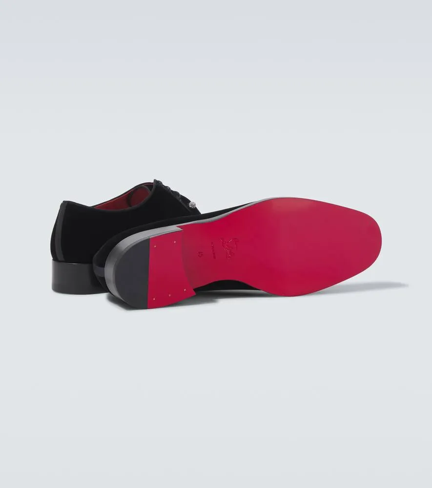 Christian Louboutin Chambeliss velvet Derby shoes