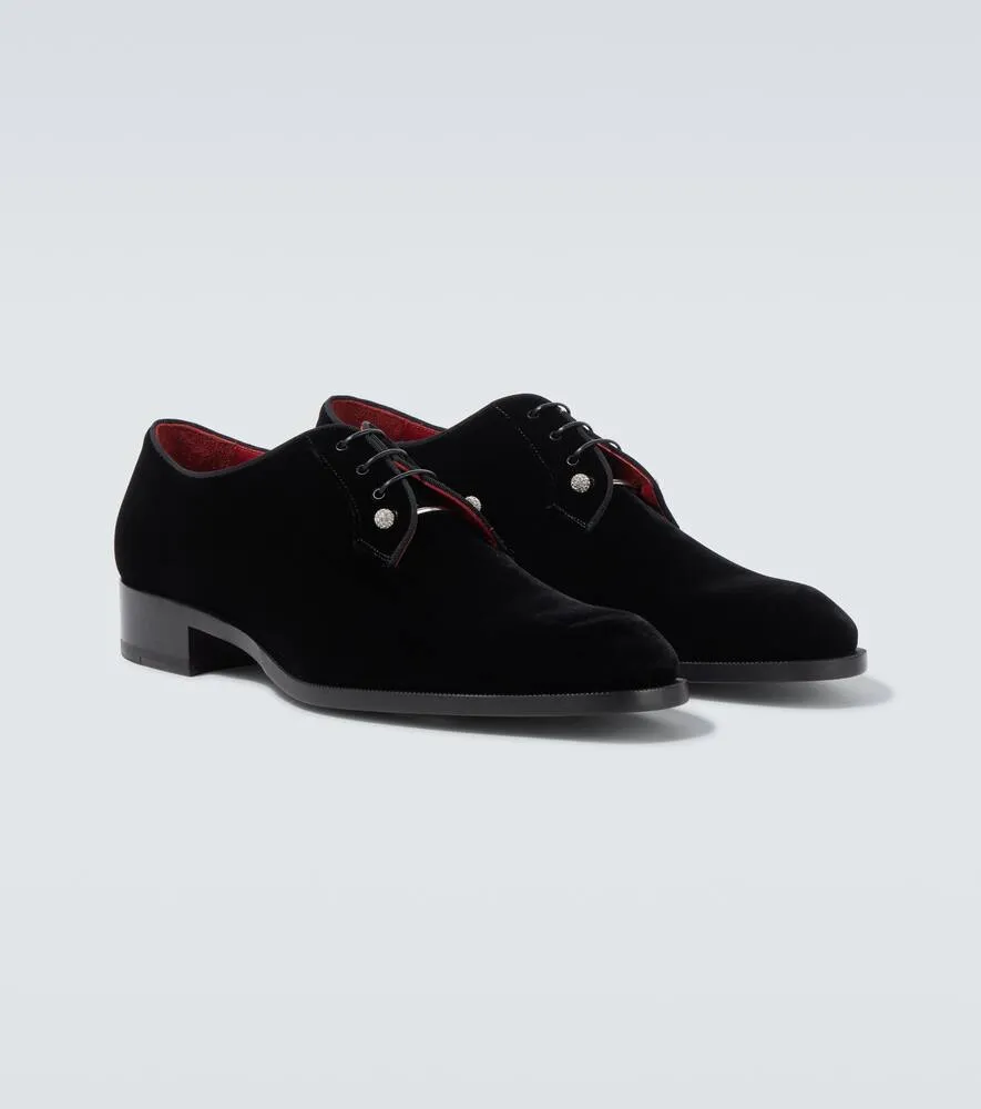 Christian Louboutin Chambeliss velvet Derby shoes