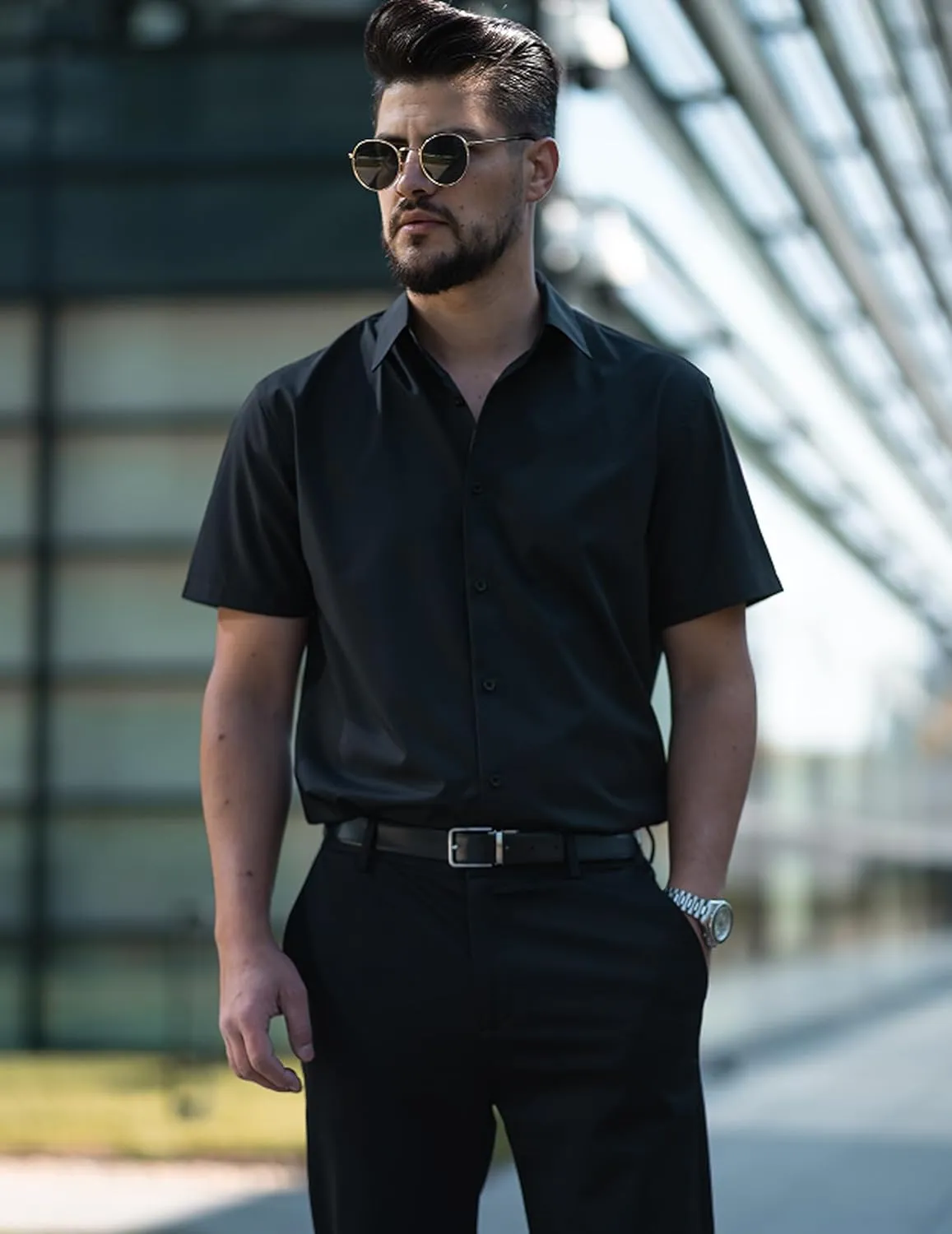 COOFANDY Men's Dress Shirts Short Sleeve Button Down Shirt Business Casual Wrinkle Free Summer Shirts