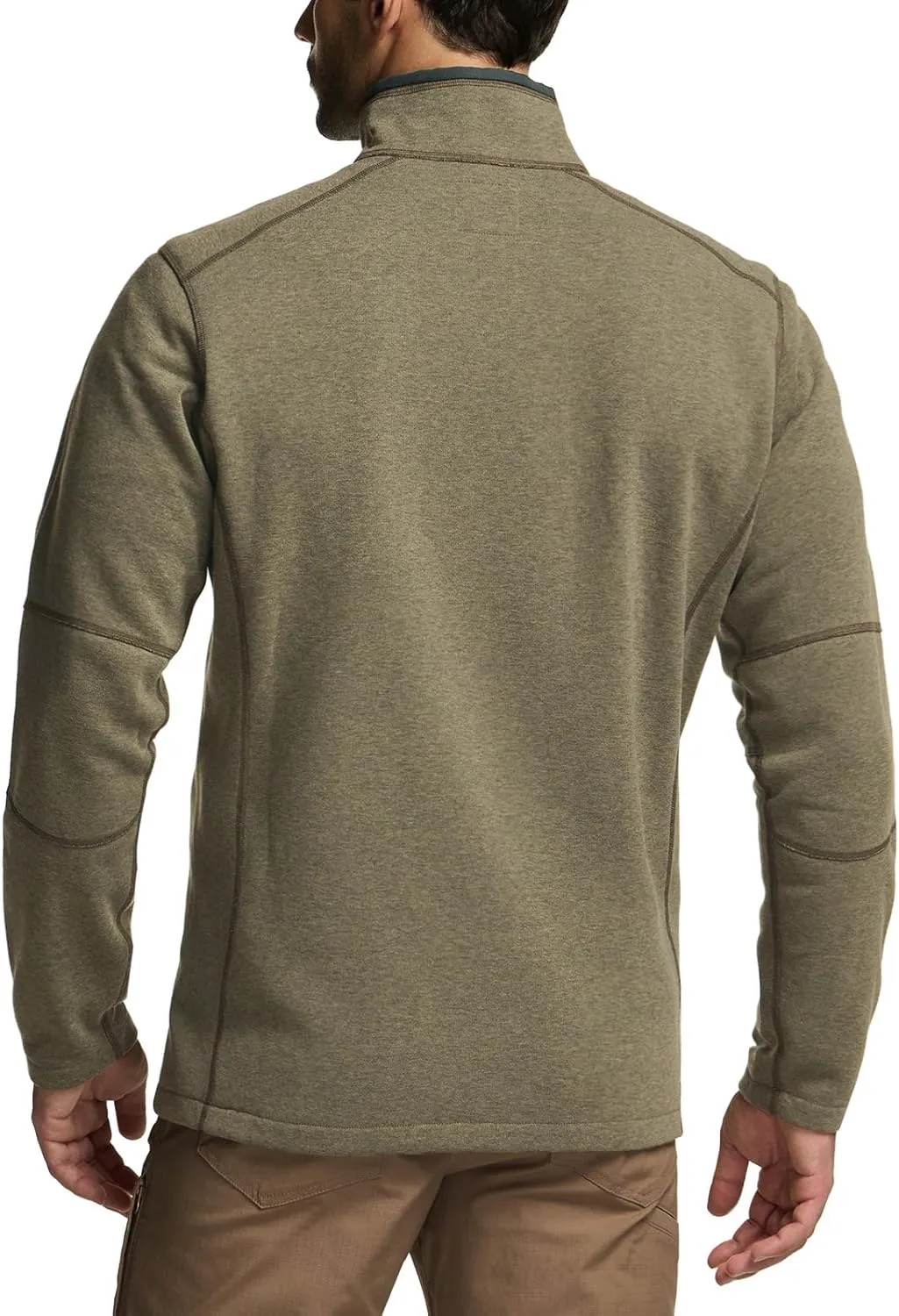 CQR Men's Thermal Fleece Half Zip Pullover, Winter Outdoor Warm Sweater, Lightweight Long Sleeve Sweatshirt
