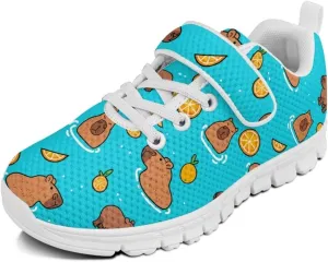 Forchrinse Capybara Print Kids Sneakers for Boys Girls Carton Running Tennis Shoes Sport Toddler Walking Sneakers Causal School Shoes Gift Birthday