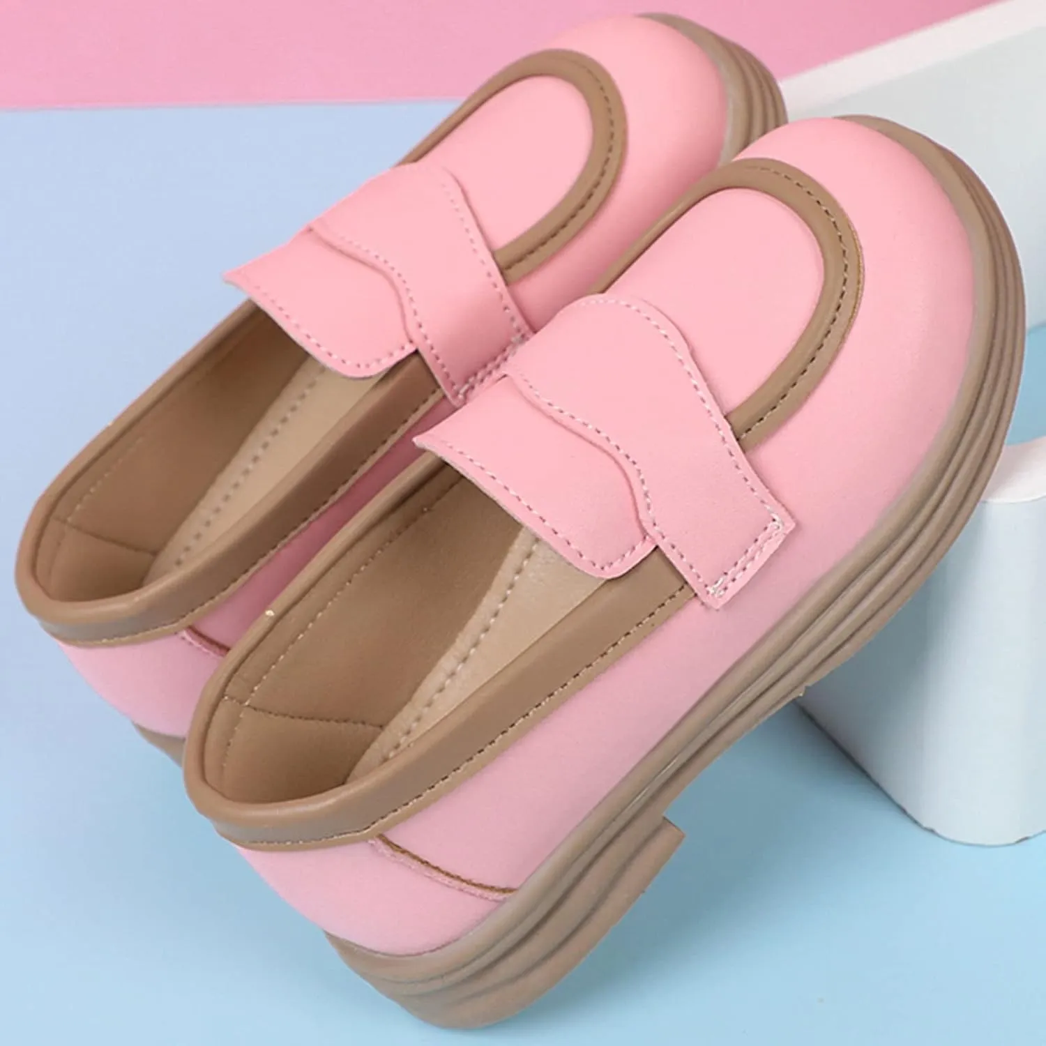 Girls Dress Shoes Chunky Loafers for Girl Platform Loafers School Uniform Slip On Shoes School Shoes for Teen Girls