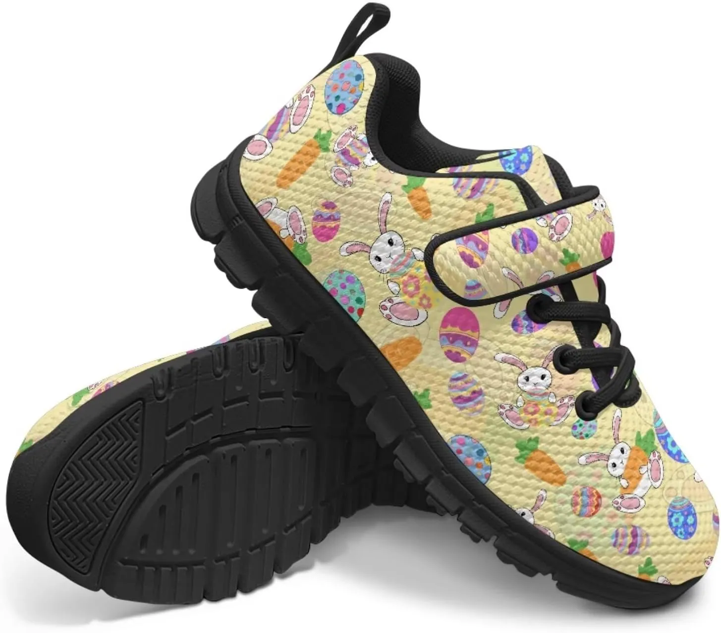 Girls Easter Shoes School Single Buckle Sneakers Breathable Mesh Running Tennis Shoes for Little Kid/Big Kid
