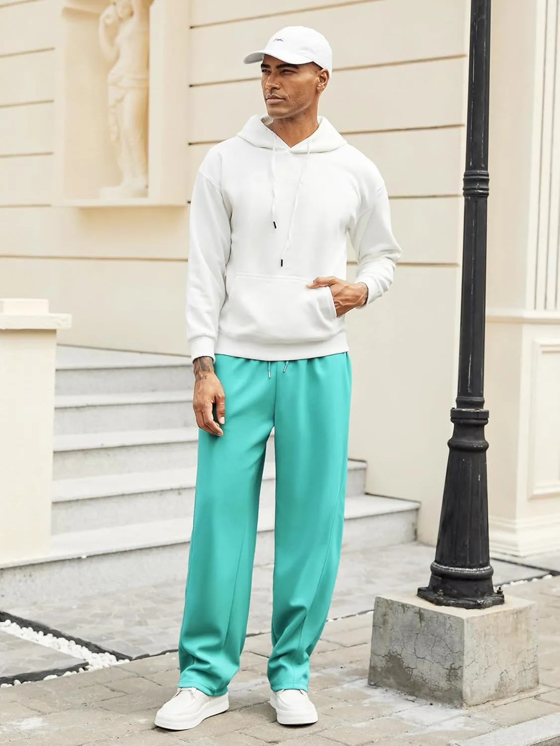 Hardaddy Men's Yoga Sweatpants Athletic Lounge Pants Open Bottom Casual Drawstring Jogger Pants for Men with Pockets
