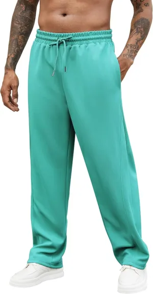 Hardaddy Men's Yoga Sweatpants Athletic Lounge Pants Open Bottom Casual Drawstring Jogger Pants for Men with Pockets