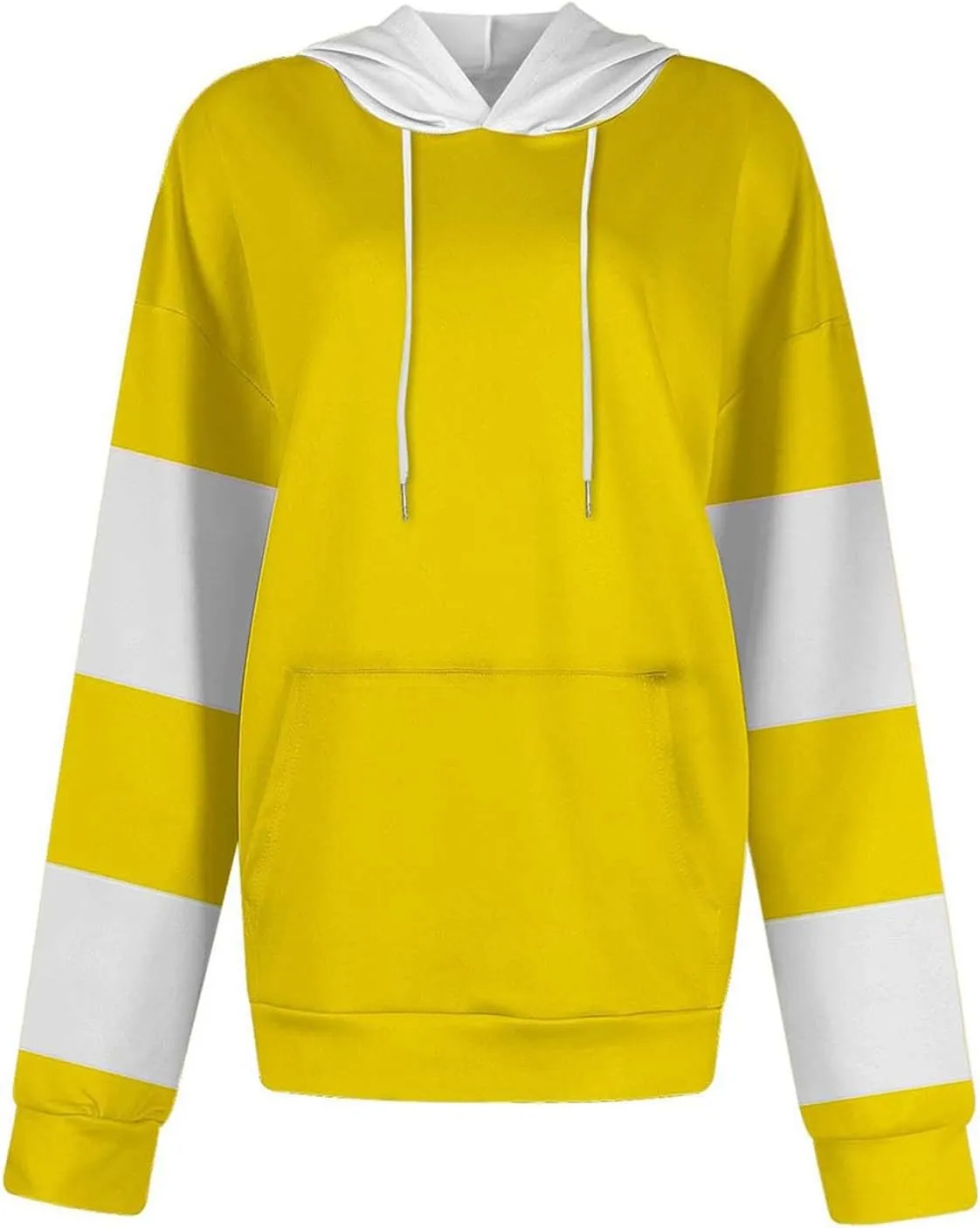 Hoodies for Women Casual Long Sleeve Color Block Tops Oversized Sweatshirts Cute Loose Fitted Pullover with Pockets