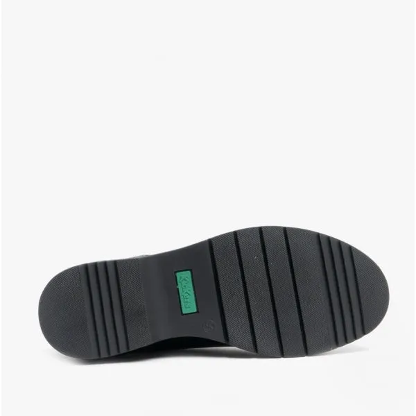 Kickers FINLEY LO Teen Boys Leather Derby Shoes Black