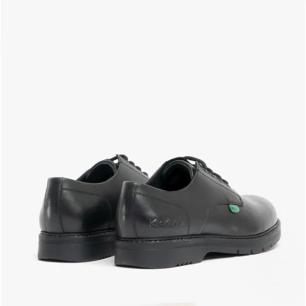 Kickers FINLEY LO Teen Boys Leather Derby Shoes Black