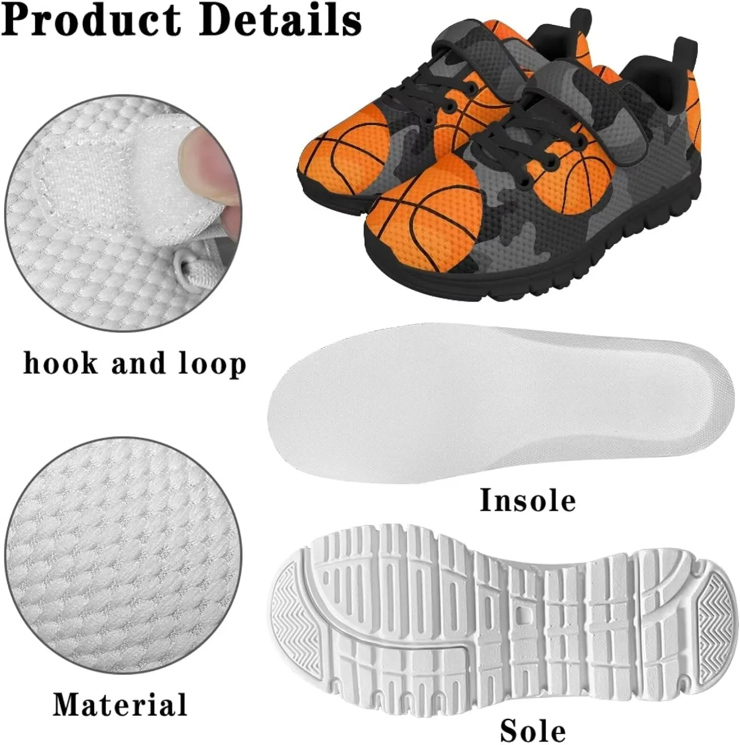 Kids Shoes for Boys Breathable Lightweight Single Buckle Sneakers Low Top Mesh Athletic Casual Shoes