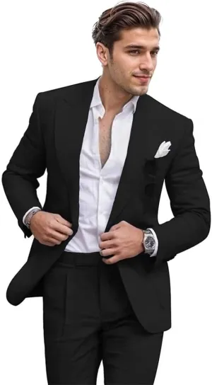 Mens Casual Sport Coat Blazer Linen Slim Fit Business Jacket One Button Travel Blazer Suit Jacket