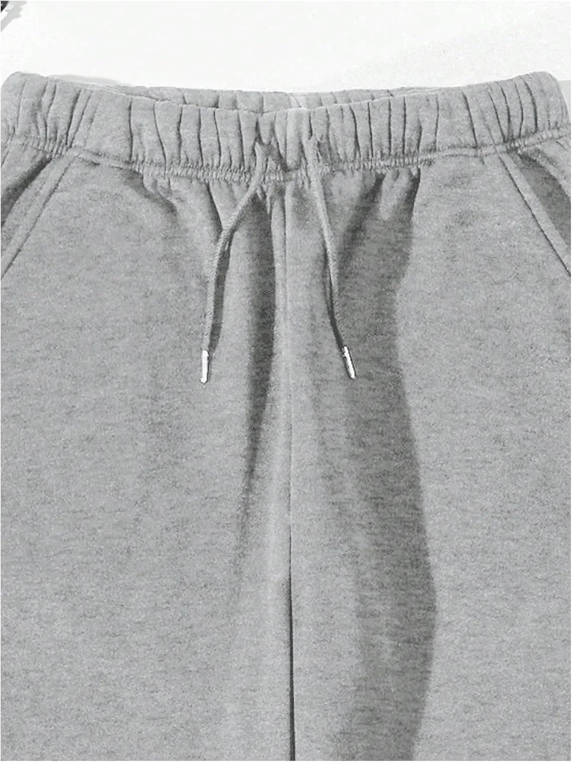 Men's Drawstring High Waisted Tapered Sweatpants Sports Jogger Pants Lounge with Slant Pockets