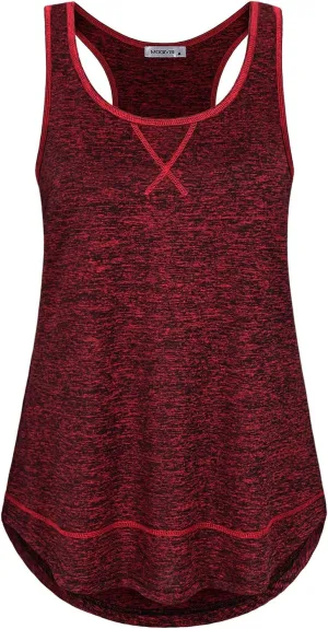 MOQIVGI Womens Racerback Workout Tank Tops Sleeveless Activewear Yoga Gym Sports Shirts