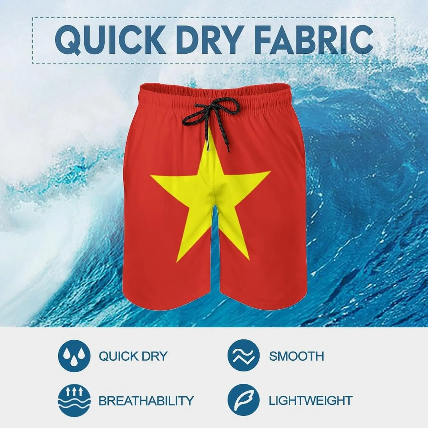 Nicaragua Flag Mens Shorts Casual Classic Fit Drawstring Summer Workout Beach Shorts Quick Dry with Elastic Waist and Pockets