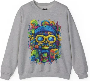 Psychedelic Unisex Sweatshirt, Sneaker Shirt, Boyfriend Gift, Dad Birthday Outfit, Heavy Blend Crewneck Sweatshirt