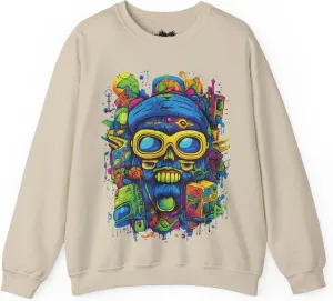 Psychedelic Unisex Sweatshirt, Sneaker Shirt, Boyfriend Gift, Dad Birthday Outfit, Heavy Blend Crewneck Sweatshirt