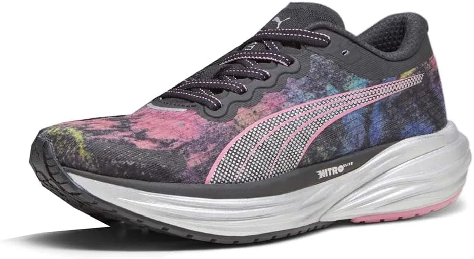 PUMA Womens Deviate Nitro 2 Marathon Series Running Sneakers Shoes - Black, Multi