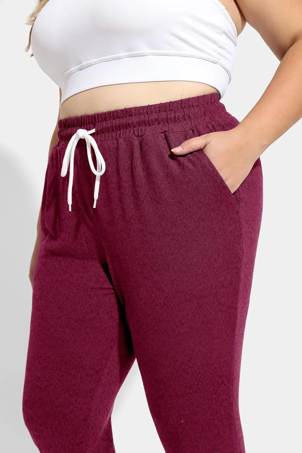 RITERA Plus Size Sweatpants for Women Soft Lounge Pants Casual Loose Comfy Pajama Drawstring Pant with Pockets XL-5XL