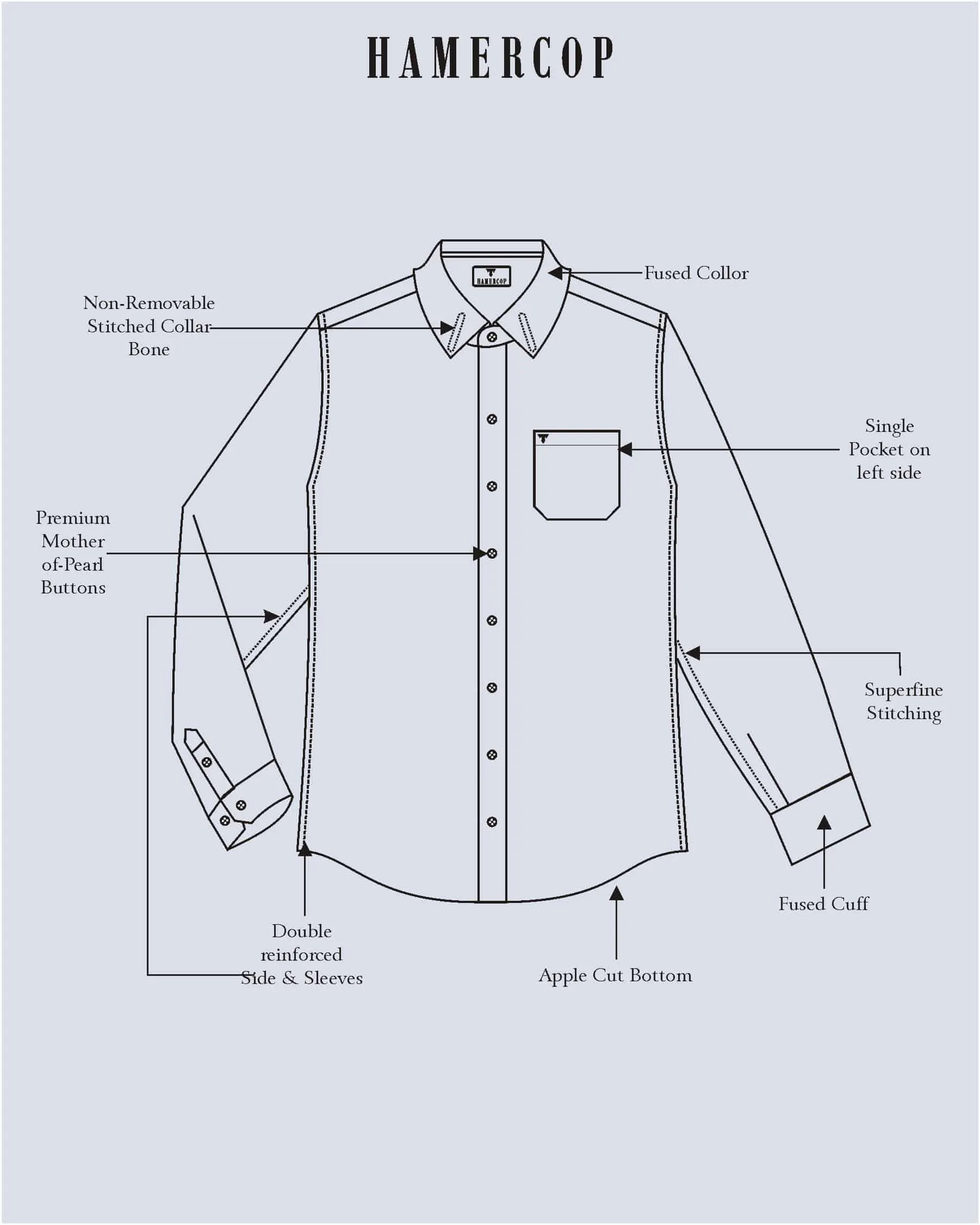SkyBlue Python Shaped Luxurious Dobby Cotton Shirt