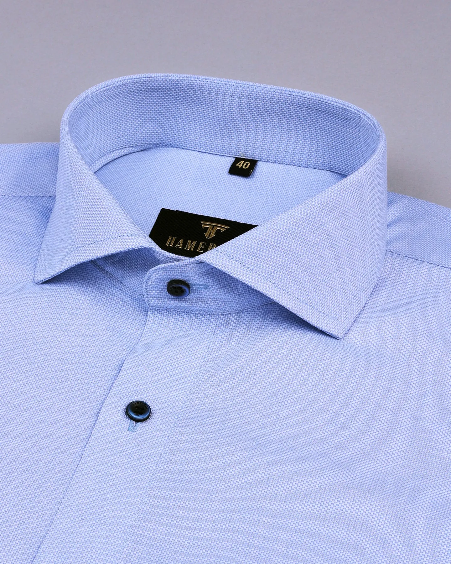 SkyBlue Python Shaped Luxurious Dobby Cotton Shirt