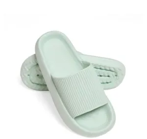 Sliding into Comfort Slides-Mint Vertical Lines