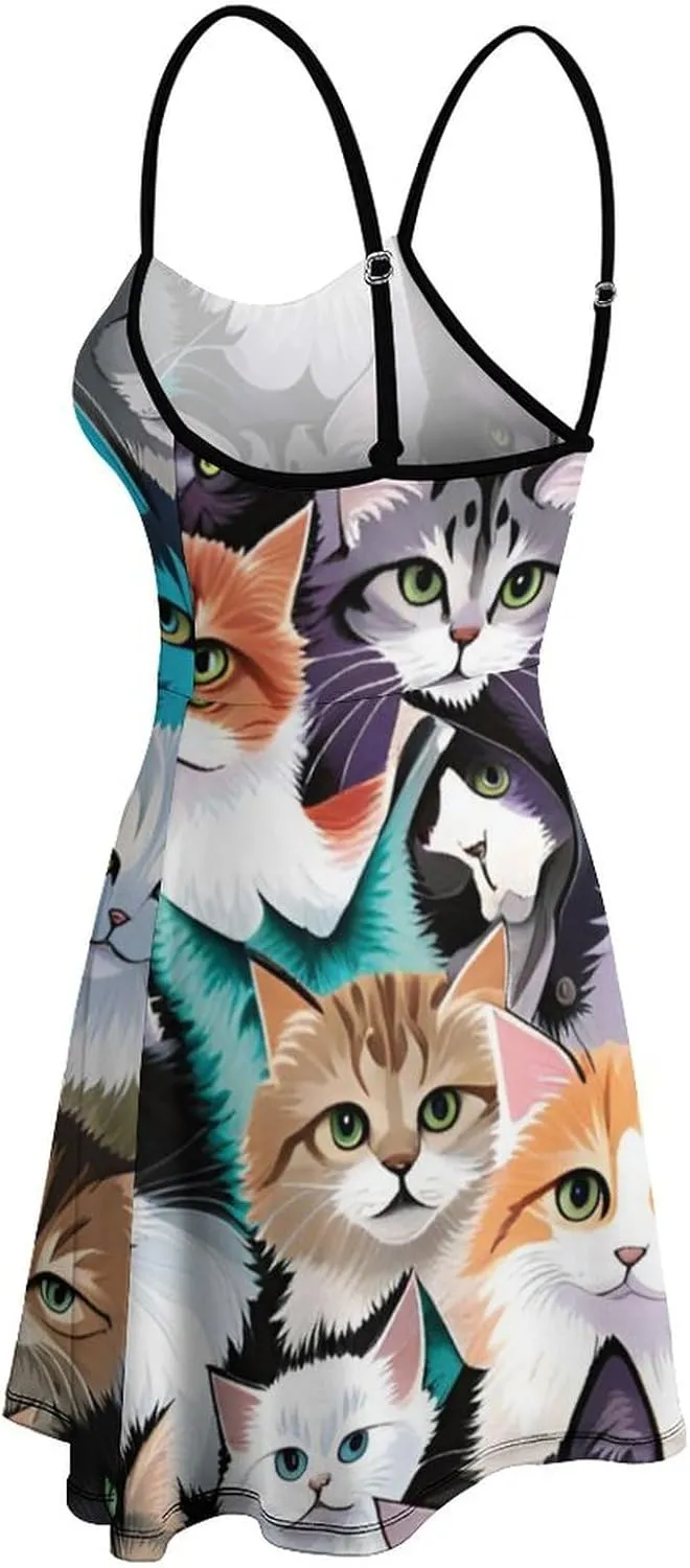 Summer Dress U-Neck Sleeveless Fitted Beach Party Maxi Dress