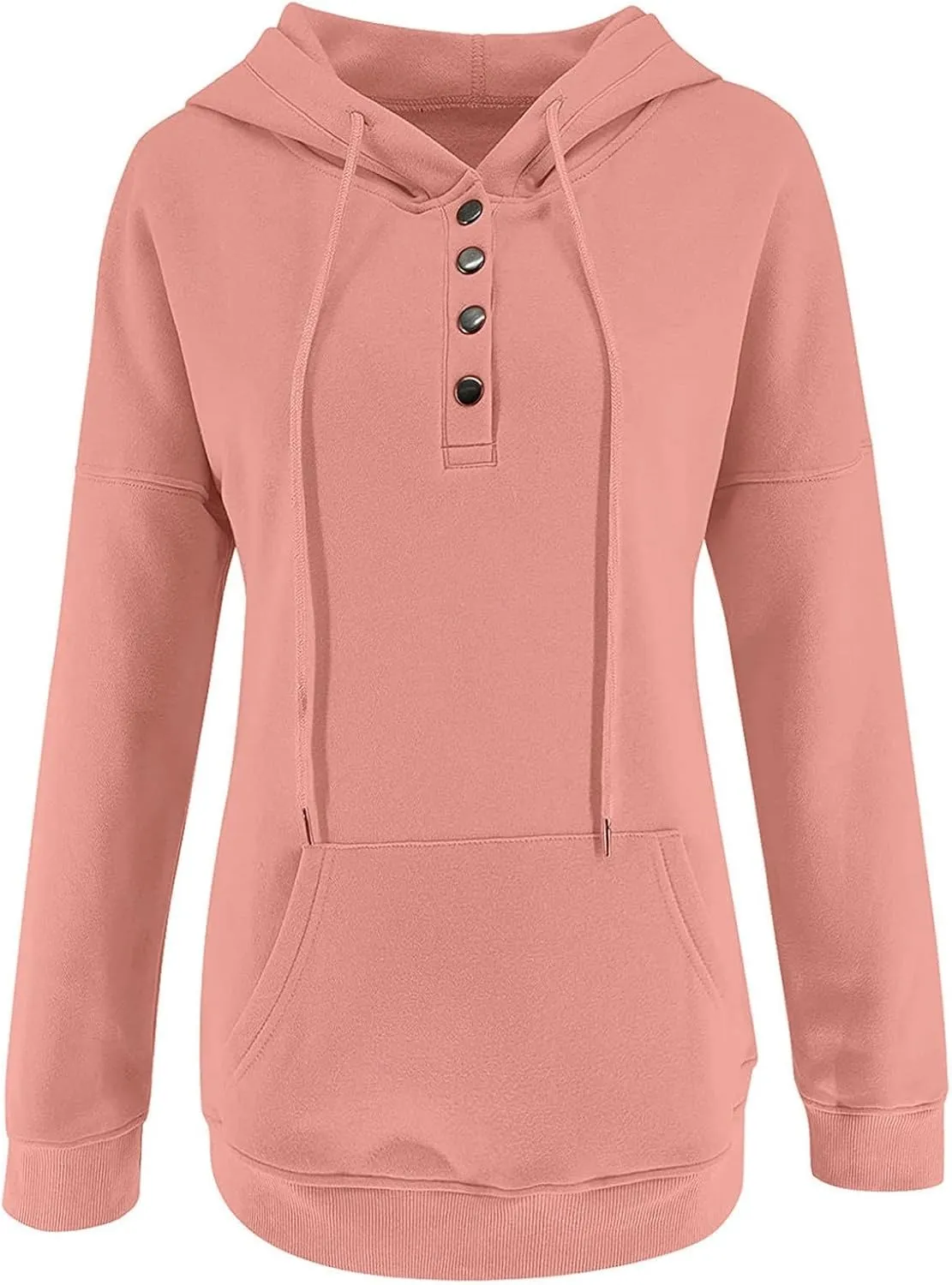 Sweatshirt for Women Zip Up Women's Casual Hoodies Long Sleeve Solid Lightweight Pullover Tops Loose Sweatshirt with Pocket