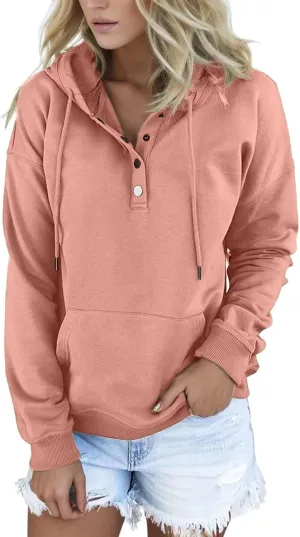 Sweatshirt for Women Zip Up Women's Casual Hoodies Long Sleeve Solid Lightweight Pullover Tops Loose Sweatshirt with Pocket